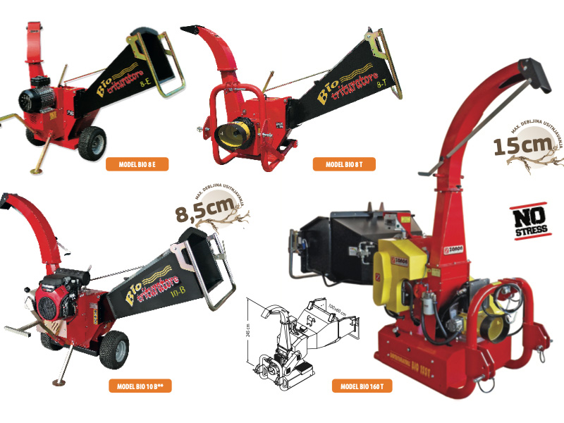 Strojevi za usitnjavanje biljnih ostataka - MODELI BIO